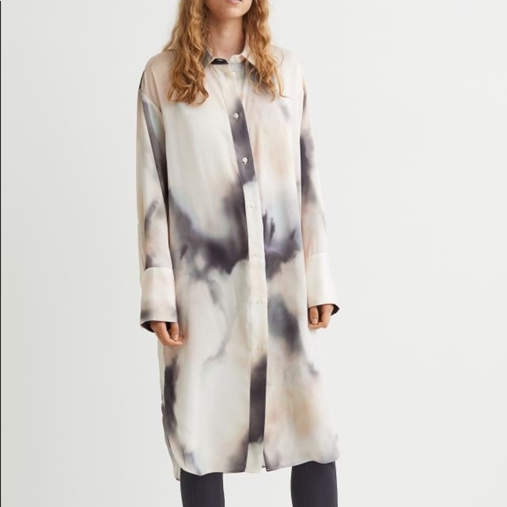 NWT H&M Patterned Shirt Dress XS
